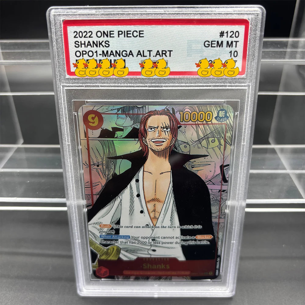 DIY OPCG Rating Card Collection Card 2023 ONE MONKEY D. LUFFY OPO5-MANGA ALT.ART Copy 10Points Rating Card Anime Game Gift