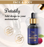 WK JALY Dark Self Tan Drops, Natural Self Tanner, Face & Body Glow with DHA, Carrot Oil, Aloe, Buildable, Streak Free Tan, Vegan