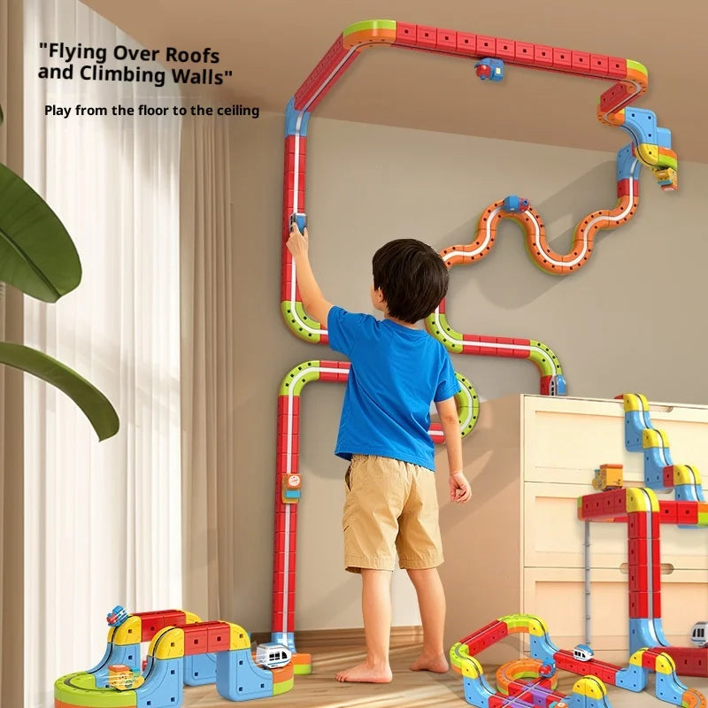 Magnetic Bullet Train Set For Kids With Electric Locomotive Diy Track Building Blocks Stem Educational Construction Toy Birthday
