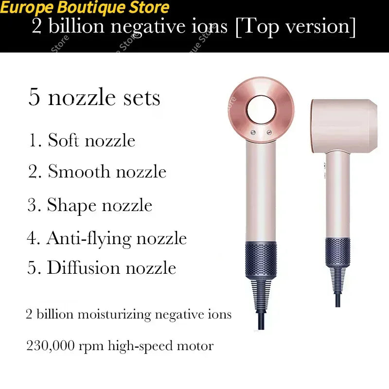 New Super Hair Dryer 220V Leafless Hair Dryer Personal Hair Care Styling Negative Ion Tool Schedule Negative Ion Electric Dryer Secondary image