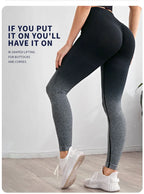Gradient Color Energy Legging Women Workout Fitness Jogging Running Leggings Gym Tights Stretch Sportswear Yoga Pants