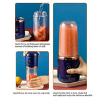 400ml Mini Blender 6 Blades, Portable Smoothie Maker with 21000 RPM, USB Rechargeable, Multifunctional Juicer Cup for Milkshake