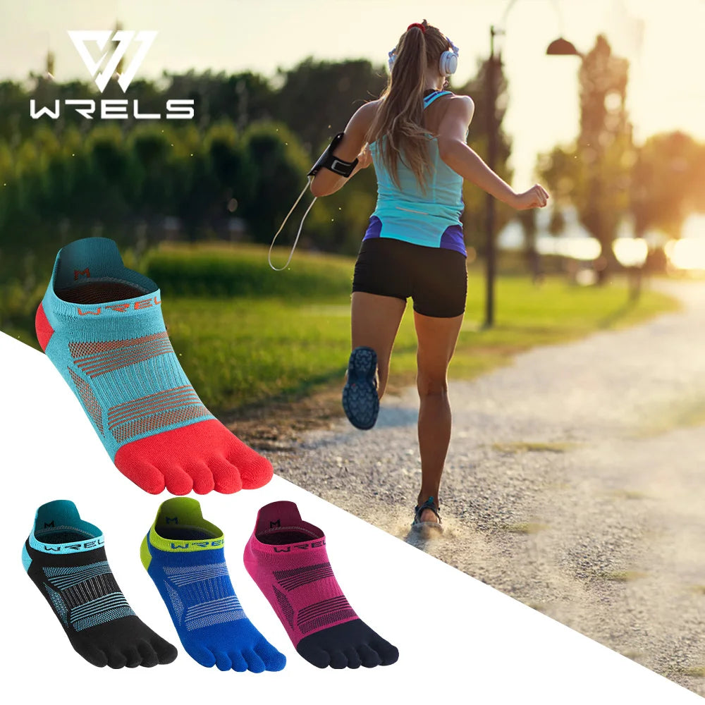 WRELS Toe Socks Running Socks for Men Women Athletic Breathable Five Finger Socks High Performance Athletic  Five Toe Socks