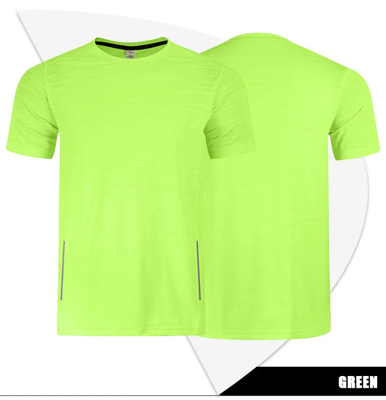Muscle Training Compression T-shirt Man Running Dry Fit Tee Plain Color Plus Size Gym Men's T-shirts Sports Men Tops Sweatshirt
