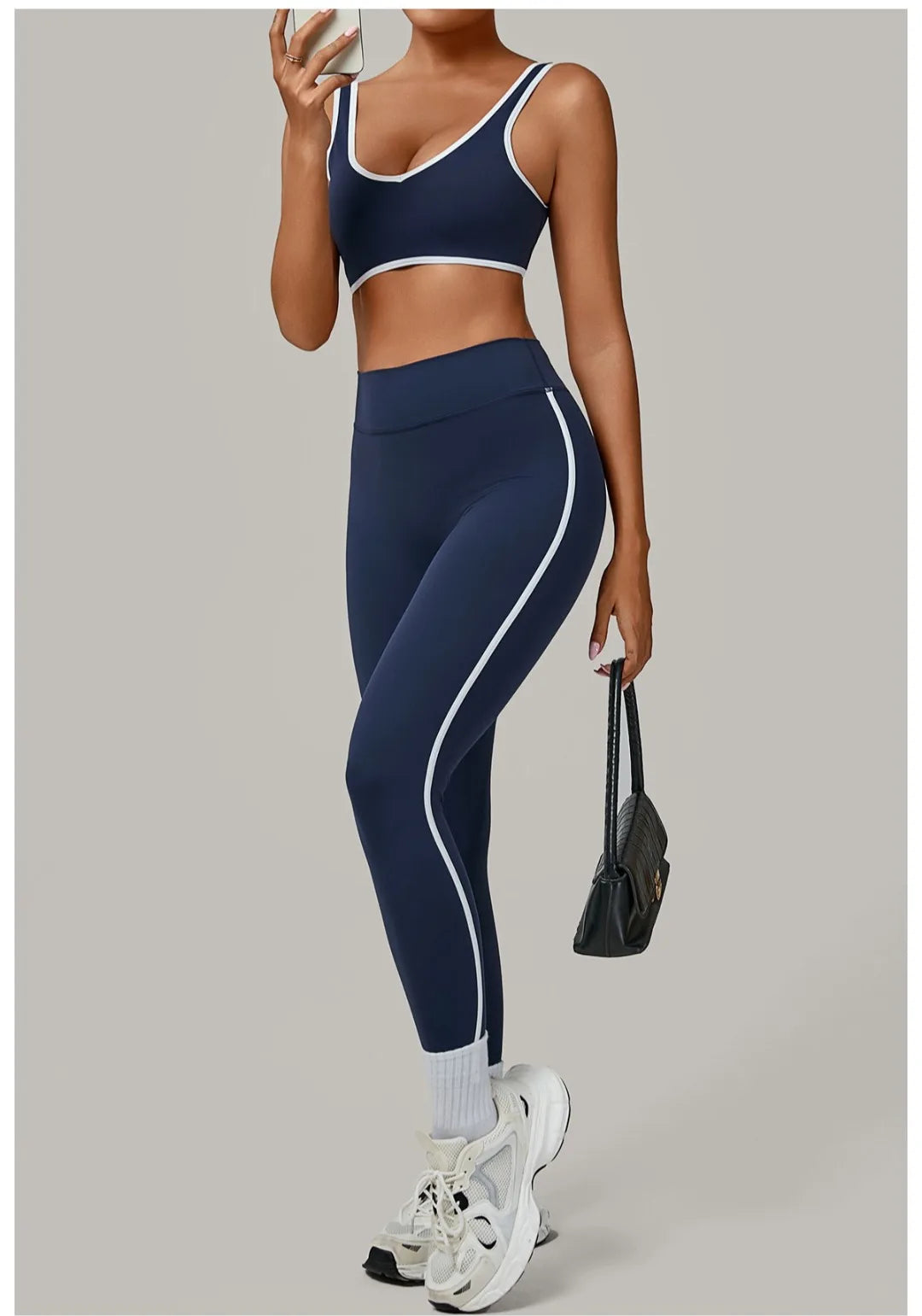 2PCS Women's Yoga Set High Waist Peach Hip Removable Padding Sports Bra Pants Fitness Suit Running Workout Gym Leggings Yoga Set