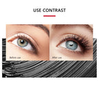 QIBEST 4D Black Mascara Waterproof Lengthening Curling Eye Lashes Rimel Mascara Silk Fiber Women Mascara Extra Volume 5g Makeup