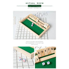 Wooden Shut Box Dice Board Game Classic Tabletop Version With 12 Numbers Pub Style Traditional Family Party Board Game Indoor