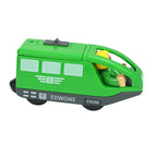 Wooden Locomotive Magnetic Electric Car Train Toys Fit Biro Wooden Diecast Slot Train Track Railway Educational Toys For Kids