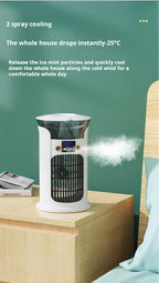 Portable Desktop Cold Air Fan USB Mini Home Use Multi-Function Air Conditioner Fan for Personal Cooling