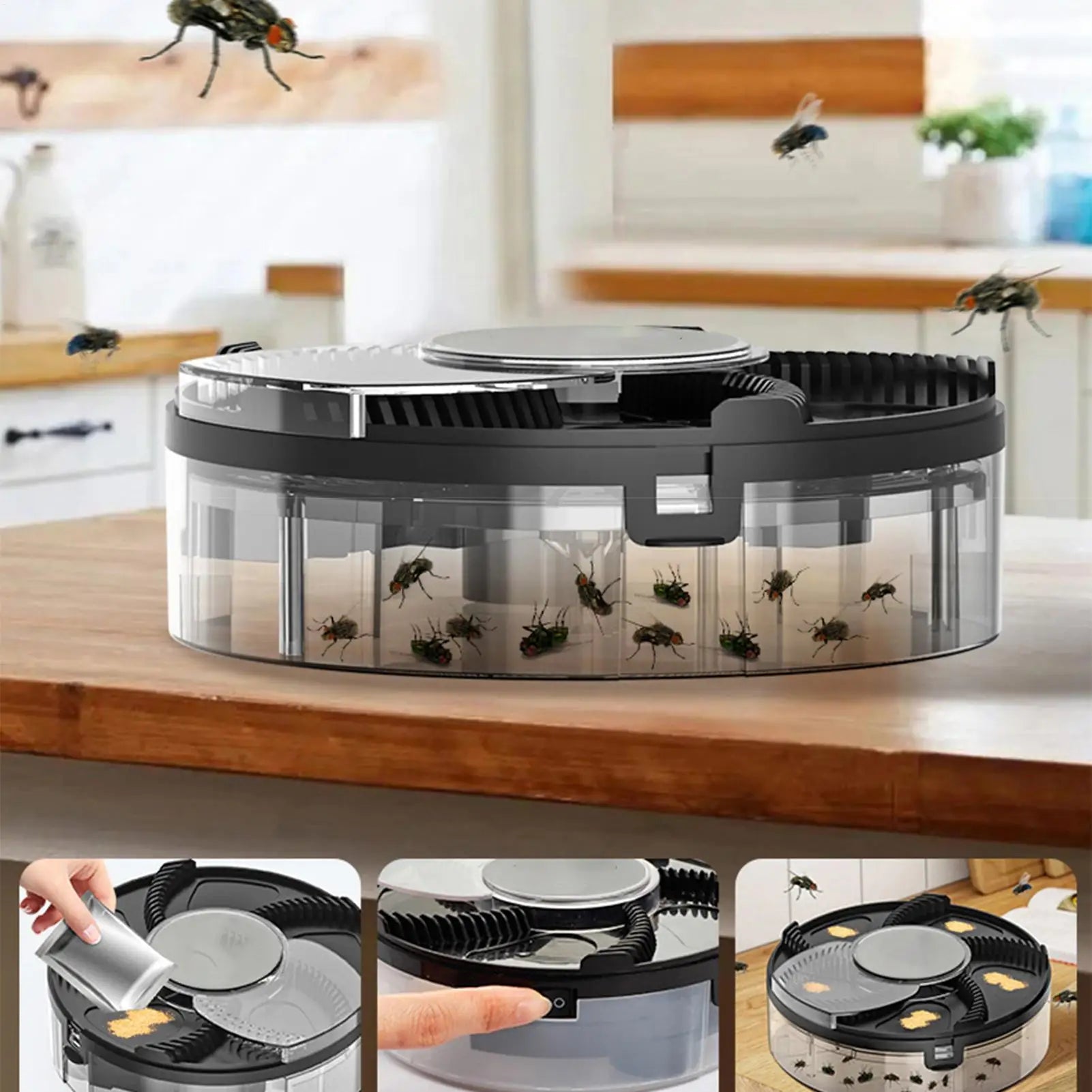 Electric Fly Trap USB plug-in Automatic Flycatcher Indoor Outdoor Safety Insect Catching Tool Quiet Home Kitchen Garden Flytrap Secondary image