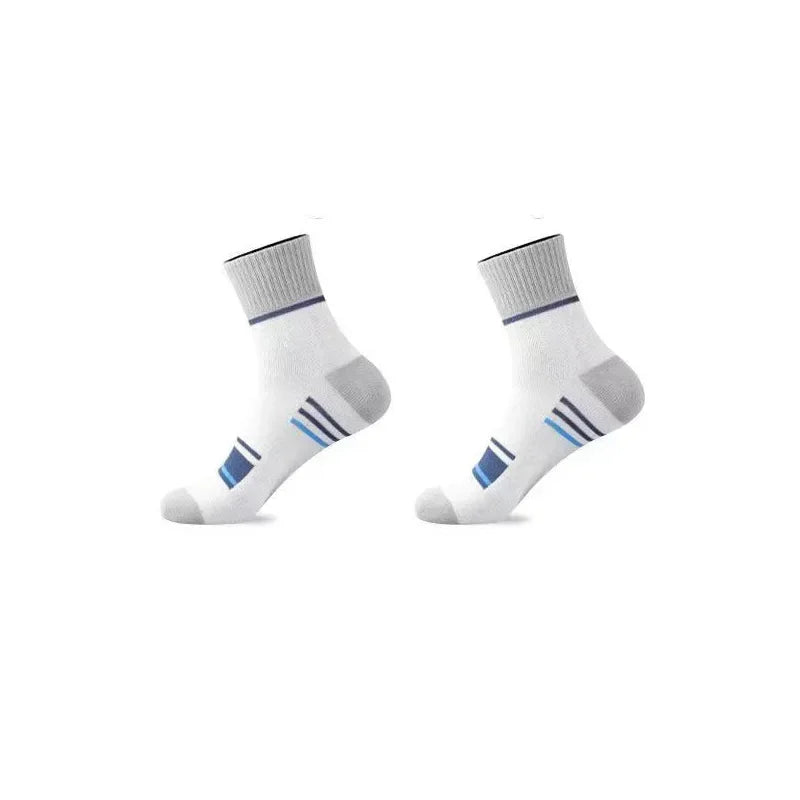 Men's 100% Cotton Casual Socks for Spring and Summer, Men's Antibacterial & Deodorant Business Socks, High-Quality Sports Socks