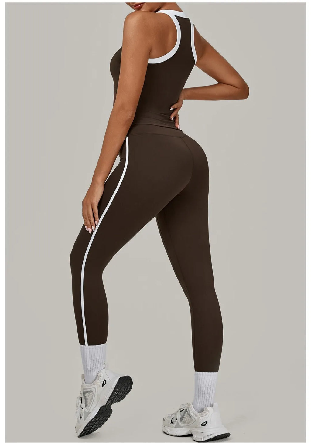2PCS Women's Yoga Set High Waist Peach Hip Removable Padding Sports Bra Pants Fitness Suit Running Workout Gym Leggings Yoga Set