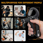 6 Pack Hand Grip Strengthener Kit, Adjustable Resistance Counting Hand Gripper, Finger Exerciser, Grip Ring & Stress Relief Ball for Forearm Workout, Wrist Rehabilitation Training