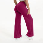 SoftMotion Straight Leg Bottoms Women's Mid-Waist Yoga Pants GYM Leggings Naked Feel Pilates Running Sports Trousers