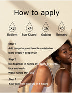 WK JALY Medium Self Tan Drops, Natural Glow Sun Bronzing Drops, Sunless Tanning for Face, Body, Add to Skin Care for Custom Tan