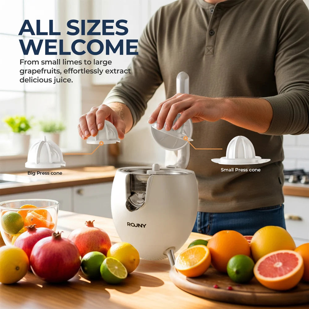Powerful 850W Electric Citrus Juicer Squeezer, Quiet Orange Juice Extractor Machine