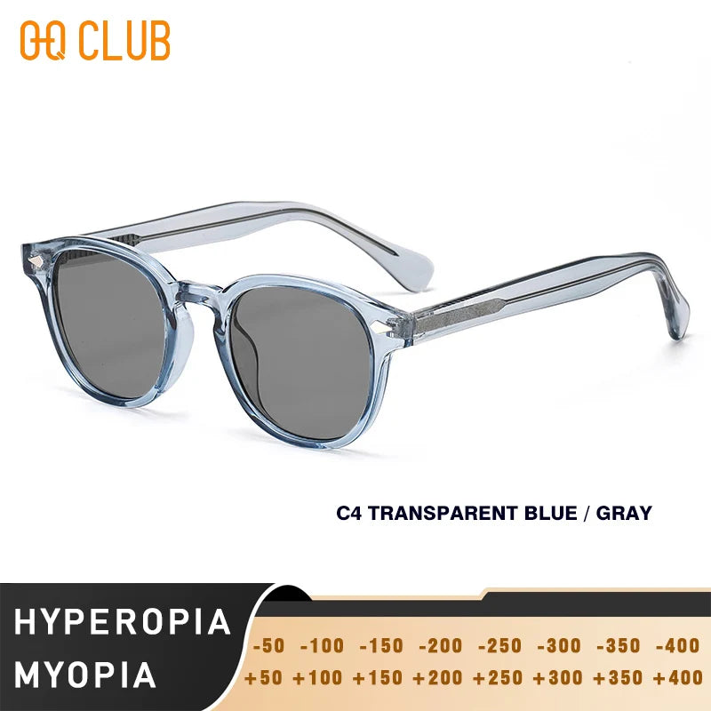 O-Q CLUB Retro Round Men Sunglasses Women's Sun Glasses Woman UV400 Lunette Zonnebril Dames Polarized Lenses Man Eyewear Vintage