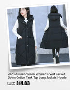 2026 New Winter Sleeveless Tank Top Women Down Jacket Puffer Parkas Hooded Padded Vests Loose Fit Female Fashion Casual Outwear