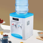 Compact Hot and Cold Water Dispenser, Energy-Saving Desktop Water Cooler Stainless Steel Mini Drinking Station for Office Home