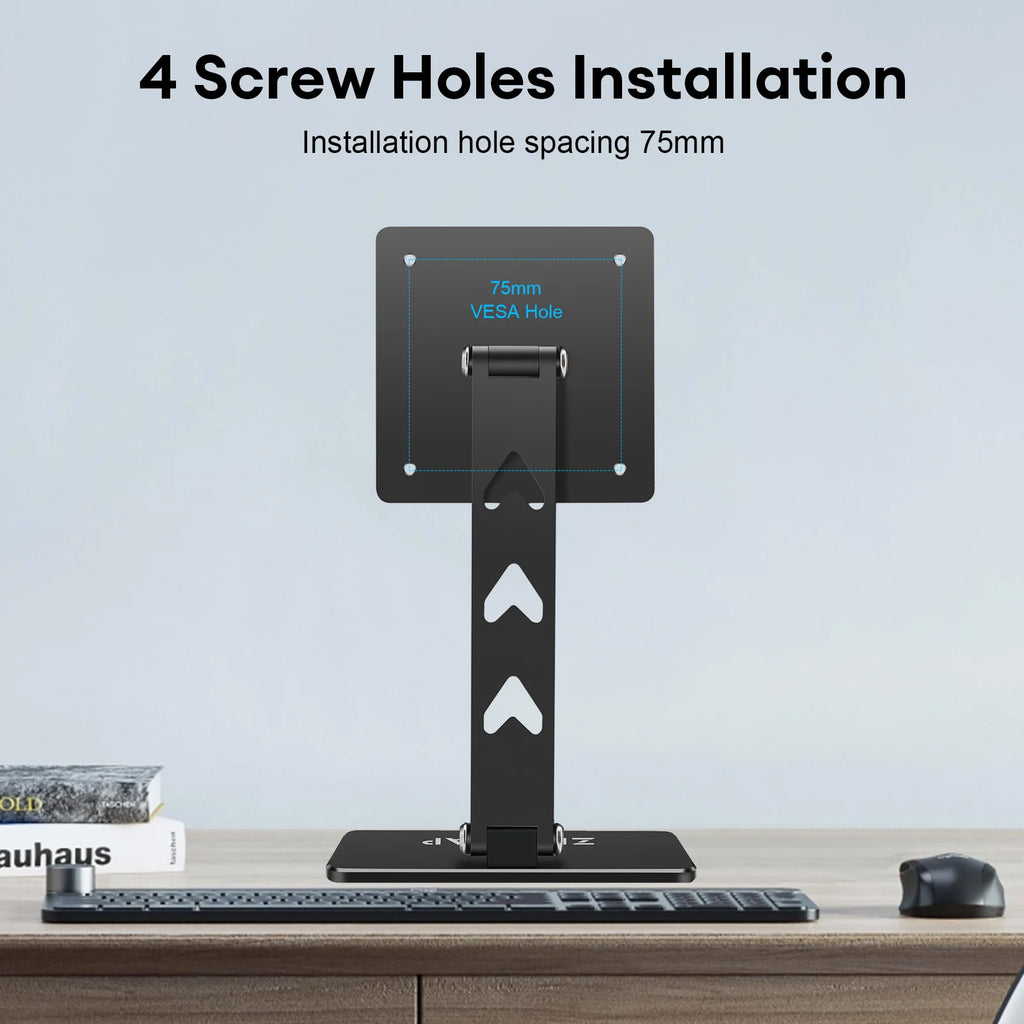 ZEUSLAP Rotating Portable Monitor Desk Metal Stand Holder For VESA Mount monitor