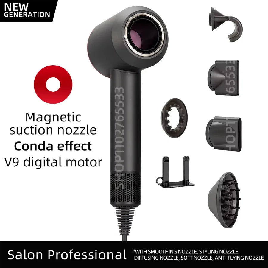 Ionic Hair Dryer 5 In 1 With Diffuser Professional Hair Care Appliances Women Salon Barber Leafless Hairdryer Super Hair Dryer