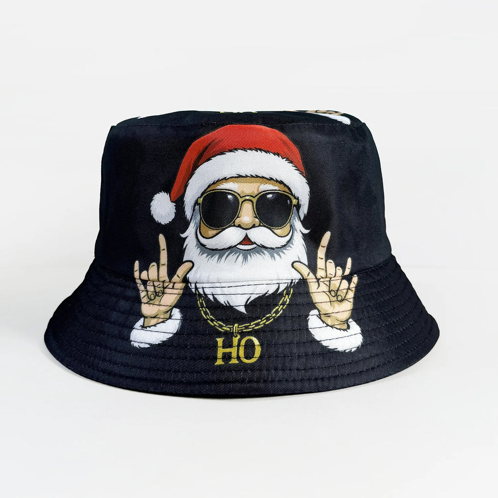 Cartoon Youthful Cool Novelty Christmas Santa Claus gift fisherman hat Outdoor Leisure Sunscreen Sun Hat Men Women bucket hats