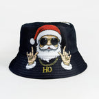 Cartoon Youthful Cool Novelty Christmas Santa Claus gift fisherman hat Outdoor Leisure Sunscreen Sun Hat Men Women bucket hats