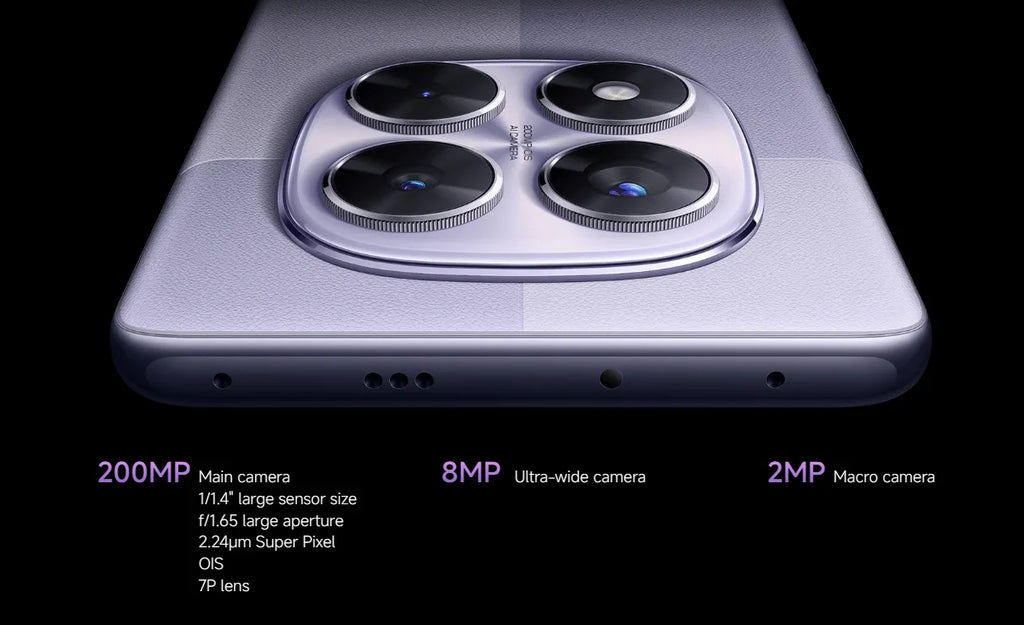 Xiaomi Redmi Note 14 Pro 5G NFC smartphone MediaTek dimension 7300-Ultra AMOLED screen 6,67 1,5 K 120 Hz 5110 mAh 200 MP camera