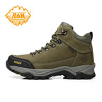 RAN Cow Leather Hiking Boots Men For men Outdoor Sport Walking Sneakers trekking Snow Shoes women Climbing Mountain Hunting boot