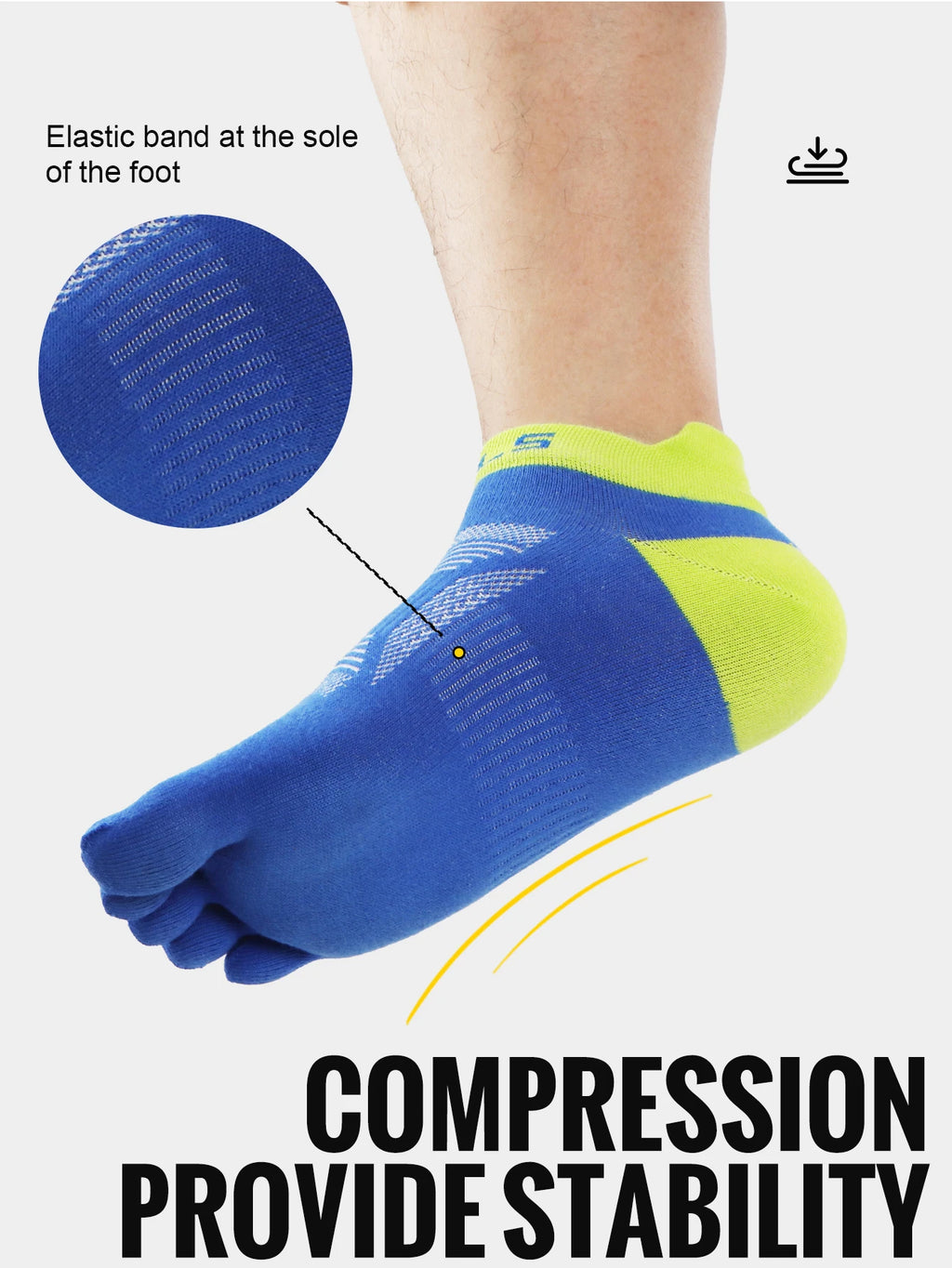WRELS Toe Socks Running Socks for Men Women Athletic Breathable Five Finger Socks High Performance Athletic  Five Toe Socks