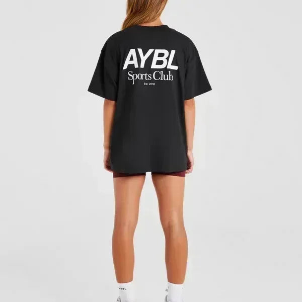 High Quality Women Men Fashion Letter Printing Sports Fitness Short Sleeved T-Shirt Crew Neck T Shirt Tops Unisex Tee Clothing