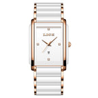 LIGE Fashion Elegant Watch for Women Japanese Movement Ceramics Strap Luxury Ladies Bracelet Quartz Watches Gifts Reloj Mujer