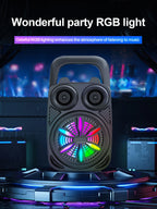 500mAh Bluetooth speaker Sound box high power bluetooth speakers TF Udisk karaoke handheld sound subwoofers for dancing