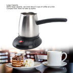 500ml Stainless Steel Electric Turkish Coffee Maker Pot with Long Removable Handle for Tea And Milk