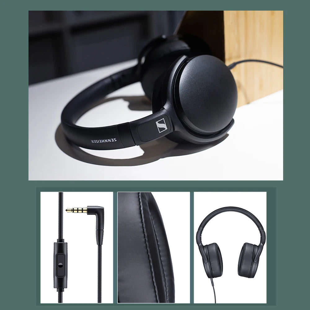 Sennheiser HD 400S Wired Headphones Over Ear HiFi Stereo Bass Noise Isolating Headset with Mic for Smartphone PC Laptop Music