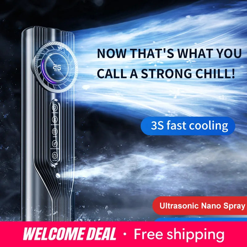 USB mini air cooler: nano spray humidification, water cooling, fast cooling, multi-speed timing, portable for office Air cooler