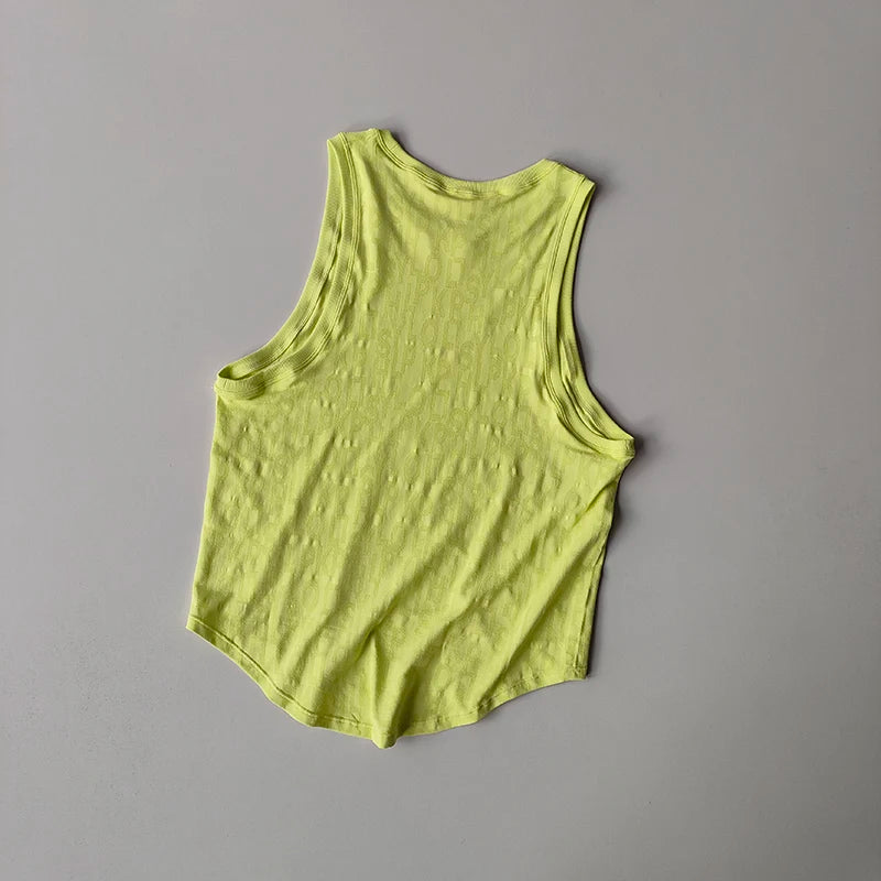 New Sleeveless Pilates Sports Blouse for Women's Summer Thin Vest Fitness Quick-drying Sleeveless Yoga Shirts Top Loose Suit