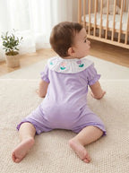 MILANCEL Summer Baby Rompers 0-24M Soft Comfortable Toddler Jumpsuit Embroidered Flowers Infant Girls Clothes