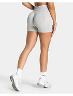 Quick drying seamless yoga shorts for women, high waisted, hip lifting, abdominal tightening, running and fitness pants