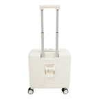 Carry on Luggage Scooter Suitcase Trolley Case 18"ABS Shell Cabin Luggage Front Open Compartment Multifunction Wheels Expandable