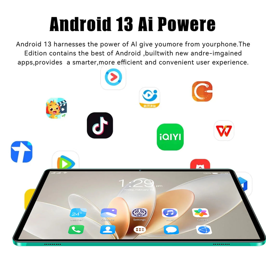 BDF-H39 New Upgraded Version 5G Android Tablets 10.1 Inch Octa Core 6GB+128GB Rom 4G Dual SIM Dual WiFi Education Tablet 6000mAh