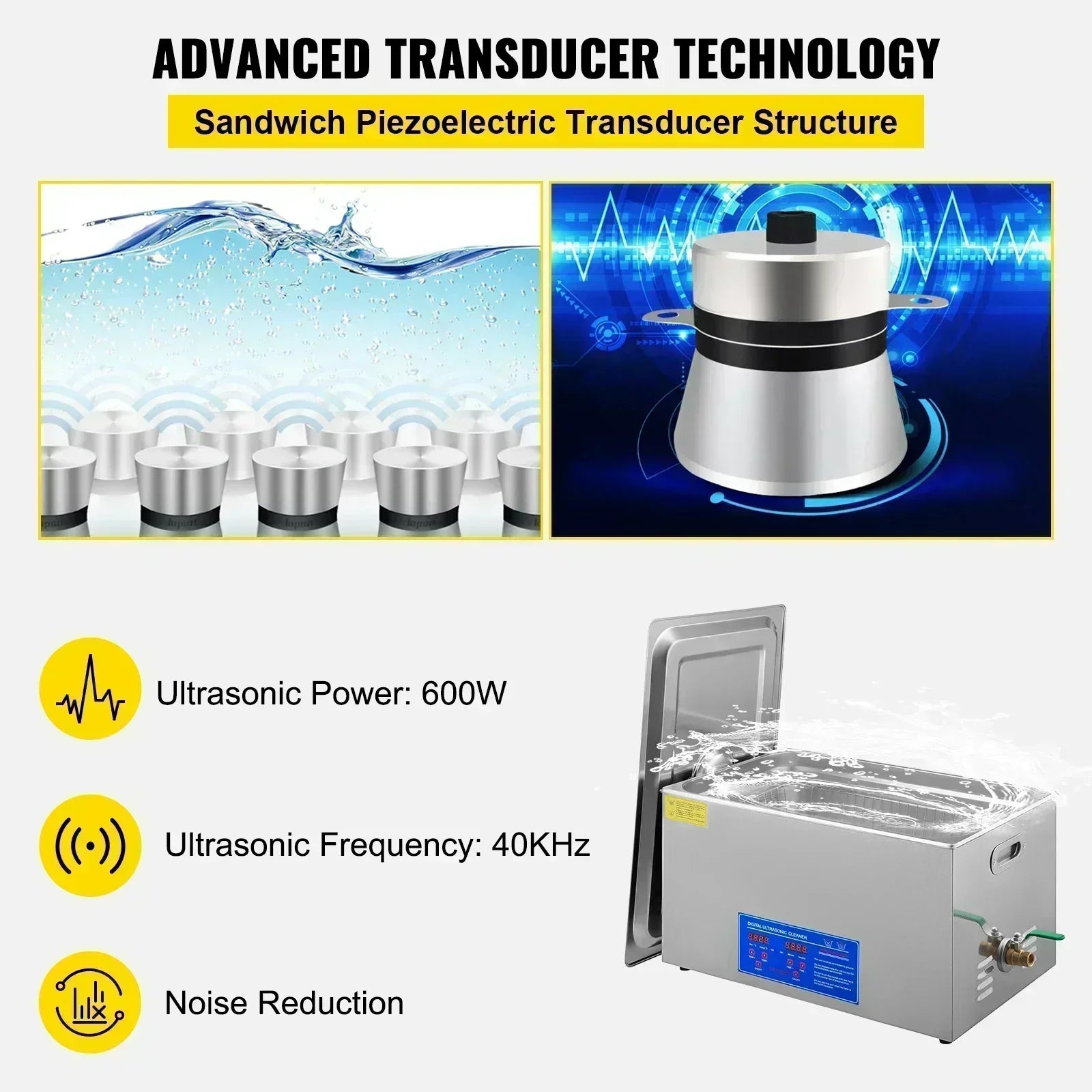 SIHAO 1.3L 2L 3L 6L 10L 15L 22L 30L Ultrasonic Cleaner Lave-Dishes Portable Washing Machine Diswasher Ultrasound Home Appliances