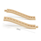 Wooden Train Track Toys Railway Rails Accessories Fit Thomas Train Road Connector Wood Railway Bridge Children Birthday Gifts