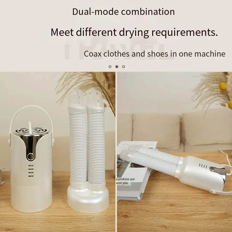 1 mini portable dryer with a small cloth bag to meet the needs of clothes of all sizes, equipped with a telescopic tube to dry s