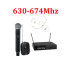 SLXD Microfone 500/600/800MHZ Wireless Microphone System 4pin Headset KSM8/Beta58 Professional Audio Equipment For Stage Karaoke