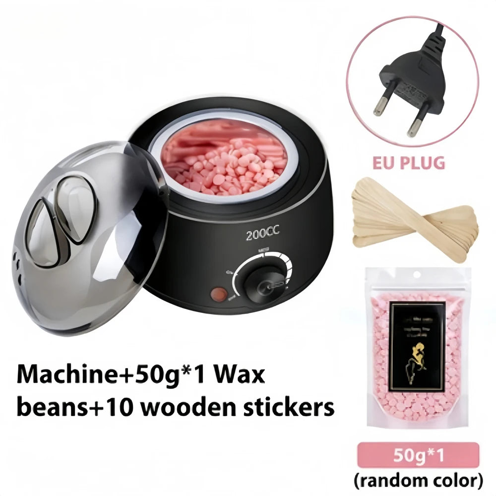 200CC Wax Heater Warmer Hair Removal Machine For Hand Foot Body SPA Epilator Paraffin Wax Pot +Wax Beans + Wood Sticks