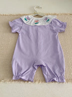 MILANCEL Summer Baby Rompers 0-24M Soft Comfortable Toddler Jumpsuit Embroidered Flowers Infant Girls Clothes