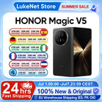HONOR Magic V5 Global Version Original 5G Smartphone Dual HDR OLED Display Snapdragon 8 Elite 5820mAh 7.95" 66W SuperCharge