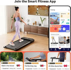 Superun  2-in-1 Home/Office 2.5 HP Walking Treadmill,mini Treadmills for Small Spaces with APP & Remote Control