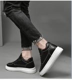 High Quality Men Sneakers Elevator Shoes for Men Fashion Casual Shoes Comfortable Leather Sports Shoes height increase 6/8/10cm